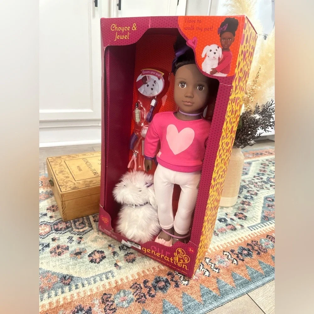 New Our Generation Choyce & Jewel 18-inch Doll, Maltese Puppy Dog & Accessories